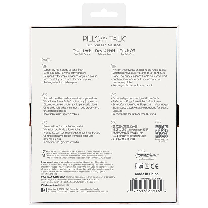 Pillow Talk Racy Mini Massager-Pink 5 - Image 3