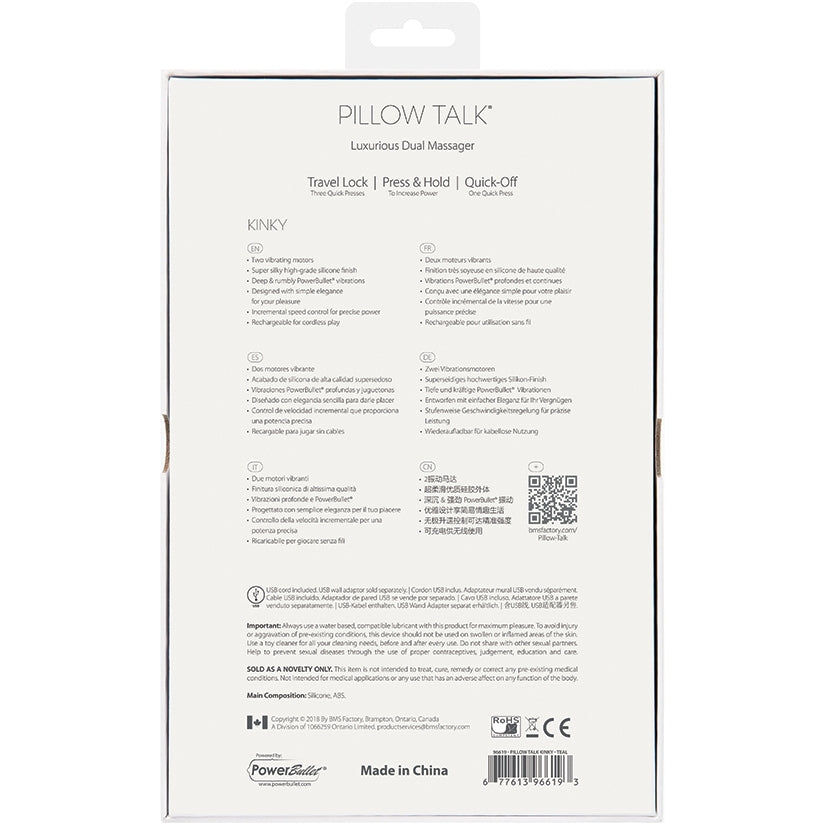 Pillow Talk Kinky Dual Massager-Teal 8.5 - Image 3