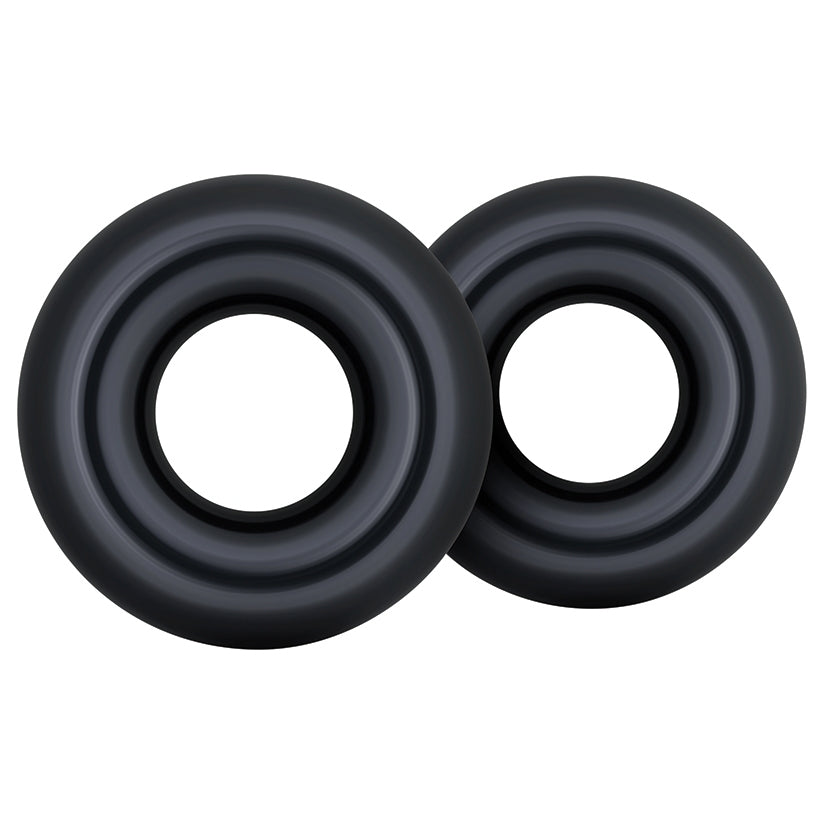 Stay Hard Donut Rings Oversized-Black 2Pk - Image 2
