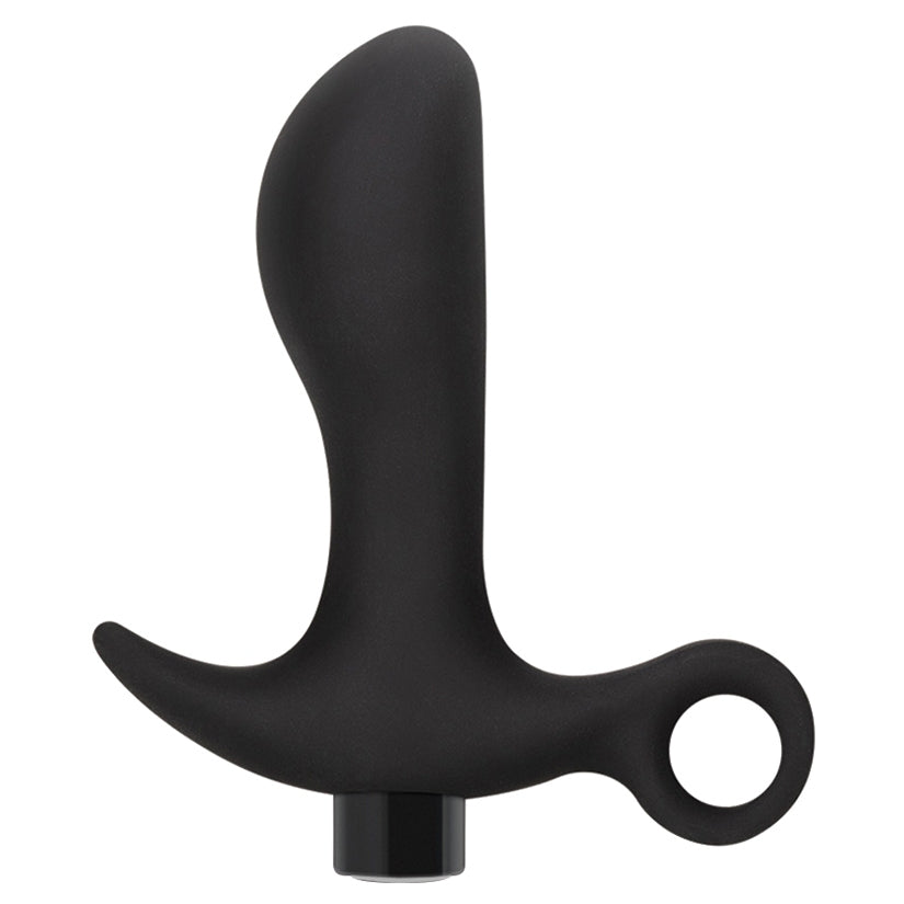 Anal Adventures Platinum Silicone Vibrating Prostate Massager 01 Black - Image 2