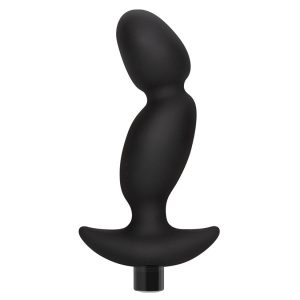 Anal Adventures Platinum Silicone Vibrating Prostate Massager 04 -Black