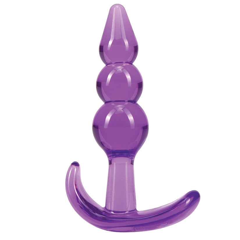 B Yours. Triple Bead Anal Plug-Purple - Image 2