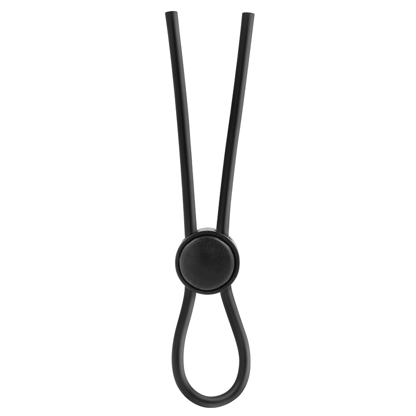 Stay Hard Silicone Loop Cock Ring-Black - Image 2