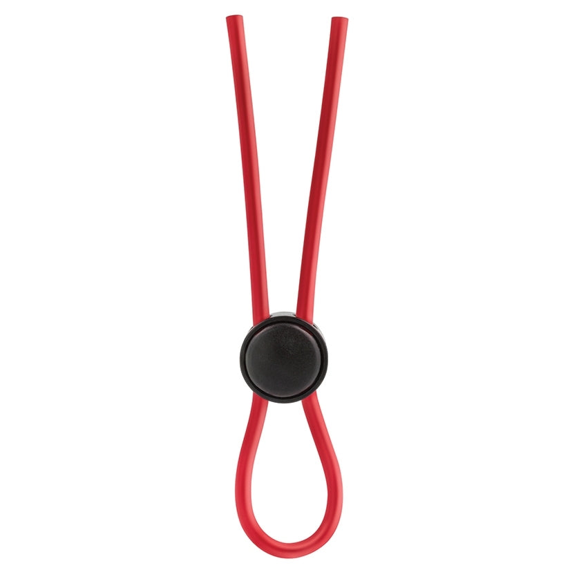 Stay Hard Silicone Loop Cock Ring-Red - Image 2