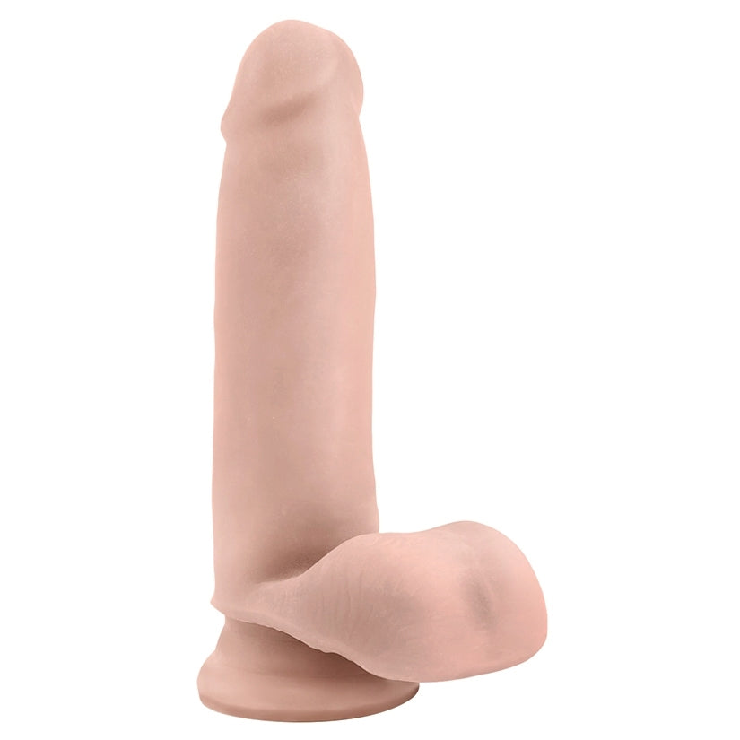 Dr. Skin Glide Self Lubricating Dildo with Balls-Vanilla 7 - Image 2