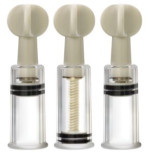 Temptasia Clit And Nipple Twist Suckers-Clear Set of 3