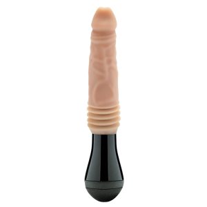 Dr. Skin Silicone Dr. Knight Thrusting Gyrating Vibrating Dildo-Beige