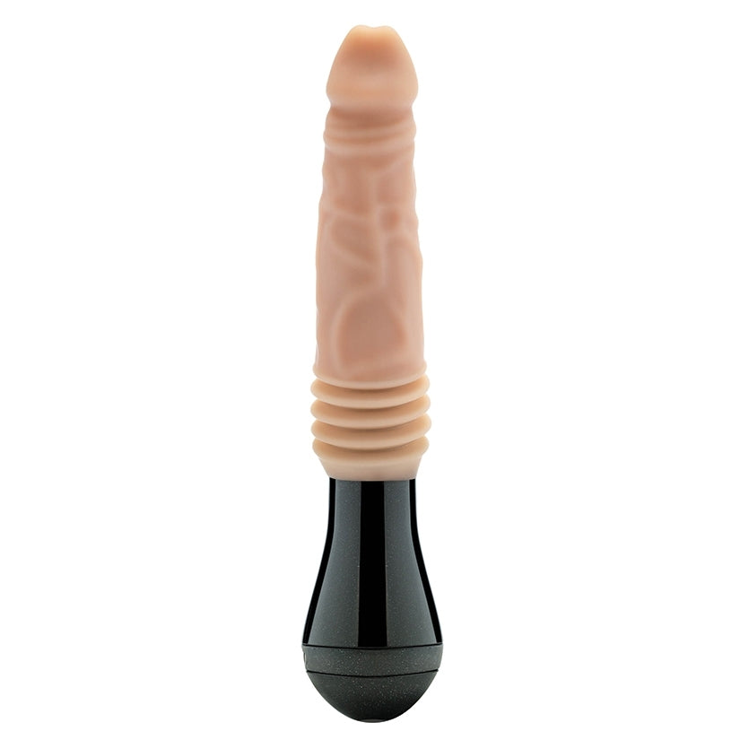 Dr. Skin Silicone Dr. Knight Thrusting Gyrating Vibrating Dildo-Beige - Image 2