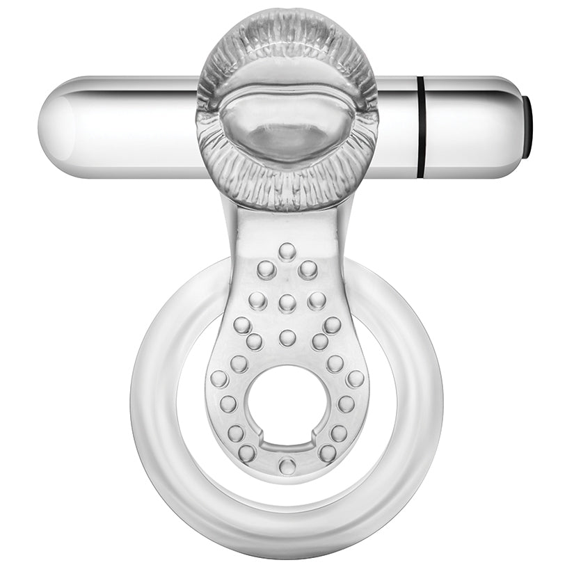 Stay Hard 10 Function Vibrating Tongue Ring-Clear - Image 2