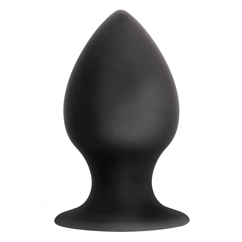 Anal Adventures Platinum Silicone Anal Stout Plug Large Black - Image 2