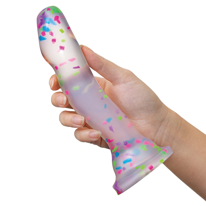 Neo Elite Glow in the Dark Hanky Panky Dildo-Confetti - Image 3