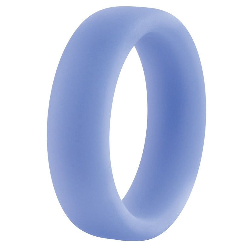 Performance Silicone Glo Cock Ring-Blue Glow - Image 2