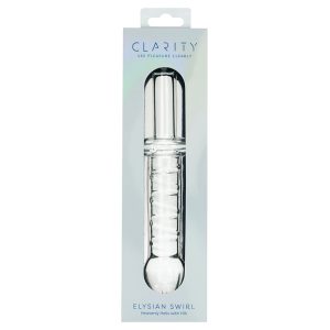 Clarity Glass Dildo Elysian Swirl