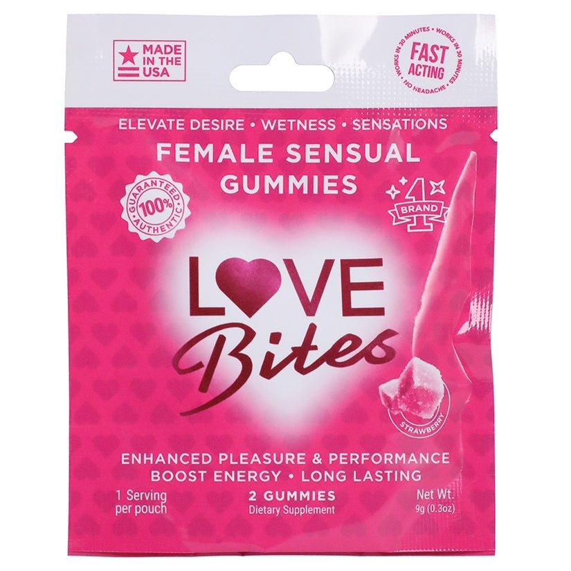 Love Bites Female Sensual Gummies 2pk Display of 12 - Image 3