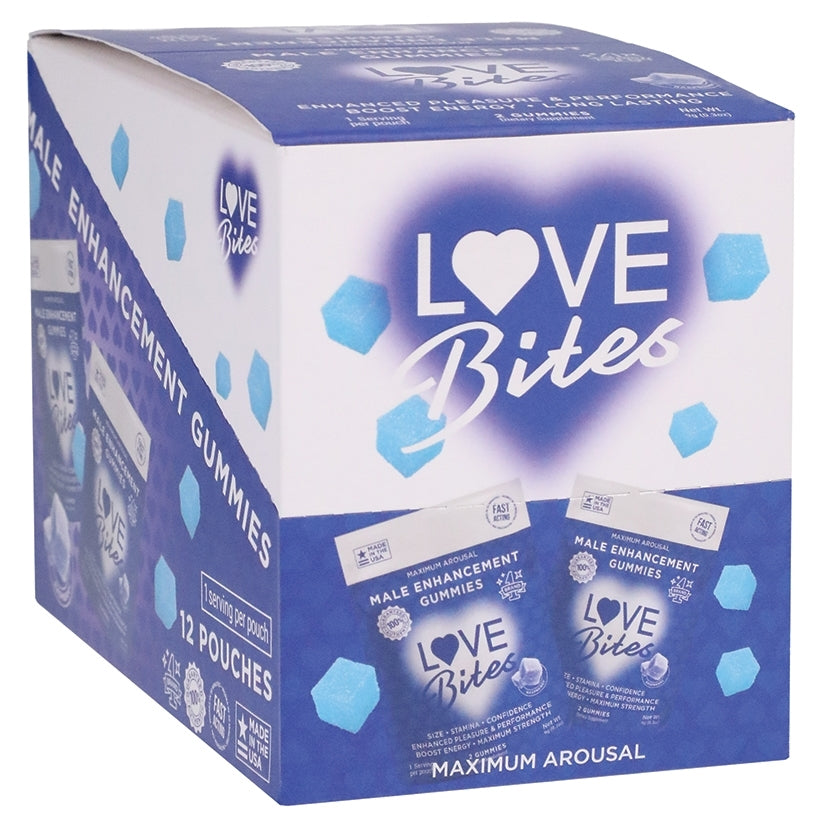Love Bites Male Sensual Gummies 2pk Display of 12 - Image 2