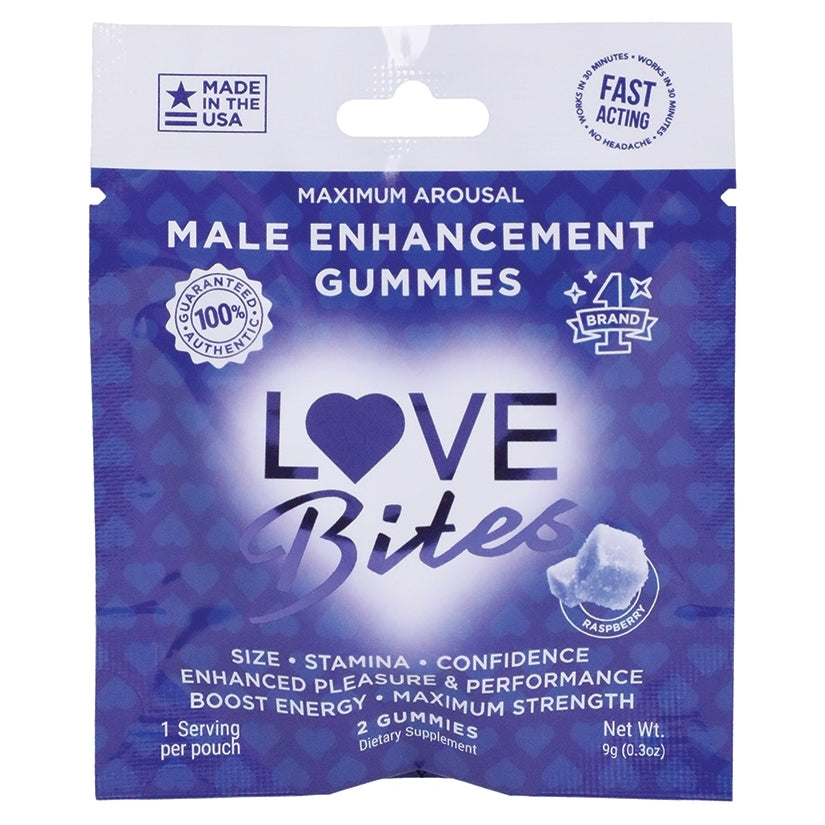 Love Bites Male Sensual Gummies 2pk Display of 12 - Image 3