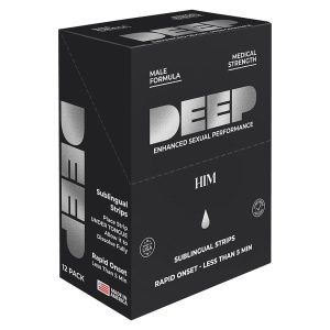 Deep For Him Sublingual Strip Display of 12