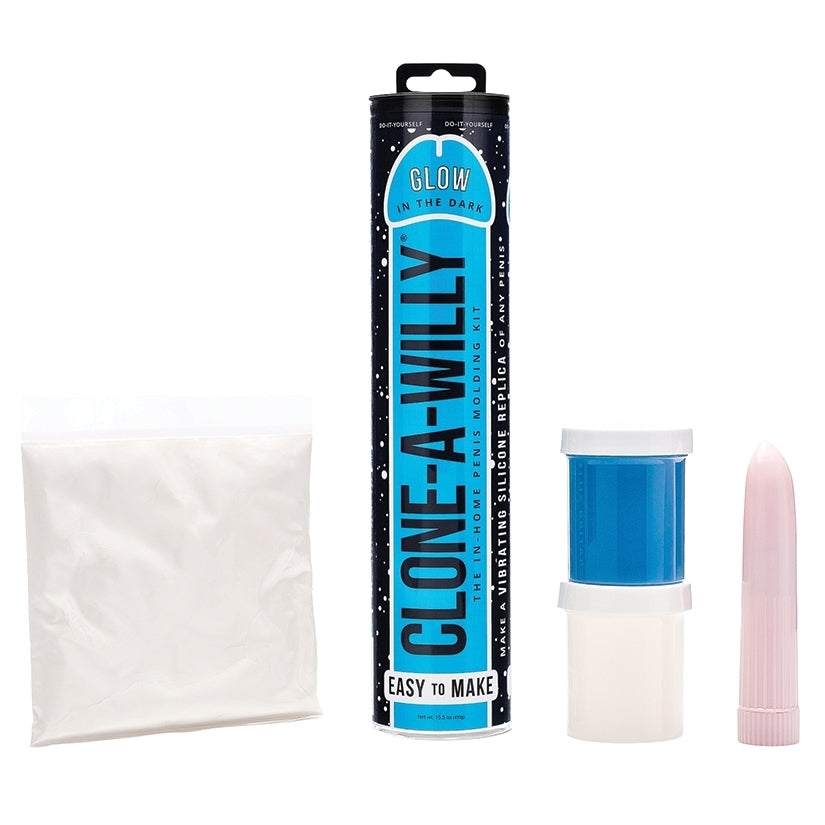 Clone-A-Willy Glow In The Dark Vibe Kit-Blue - Image 2