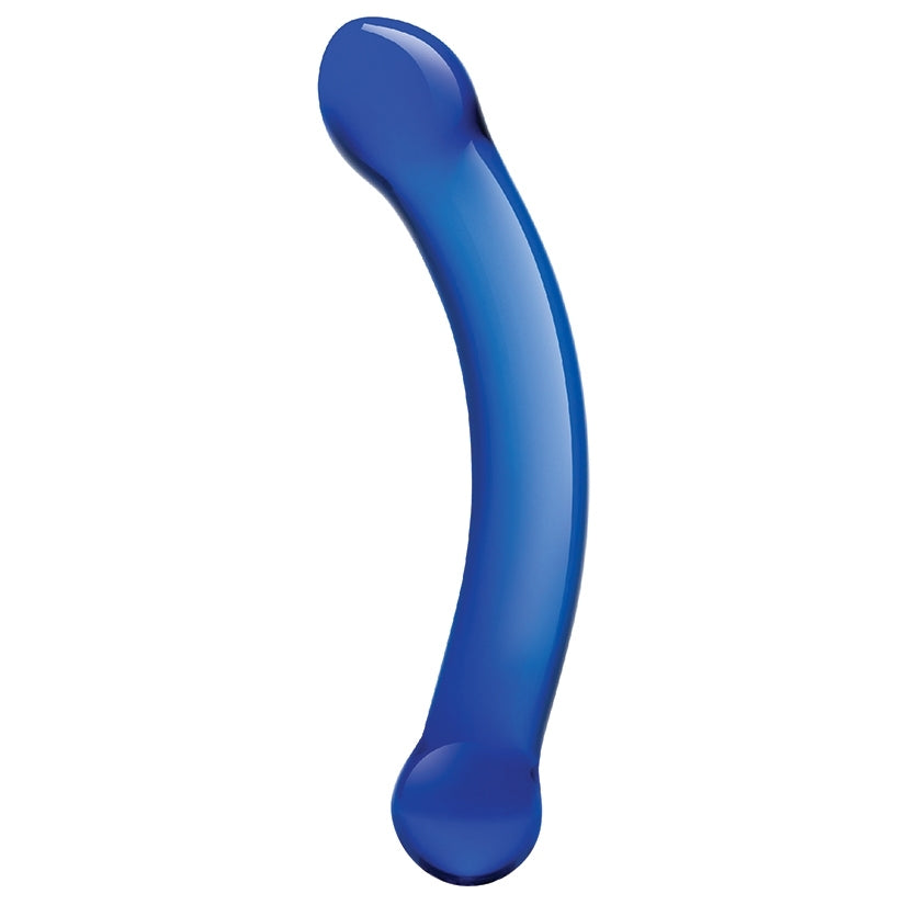 Glas 6" Curved G-spot Dildo-Blue - Image 2