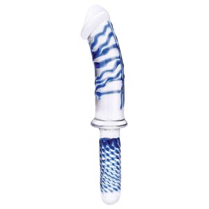 Glas Realistic Double Ended Glass Dildo with Handle 11