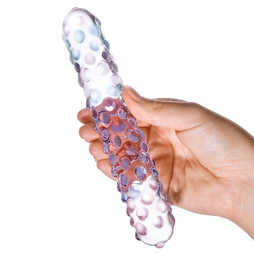 Glas Purple Rose Nubby Dildo - Image 3