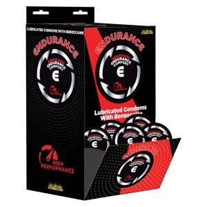 Endurance Comfort Benzocaine Condoms Display of 144pcs