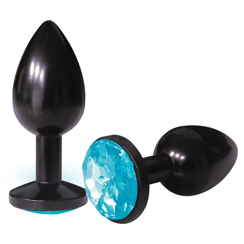 The 9's The Silver Starter Bejeweled Anodized Plug-Aqua - Image 2