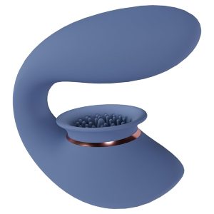 Shots Innovation Twitch 3 Rechargeable Vibrator & Suction-Blue