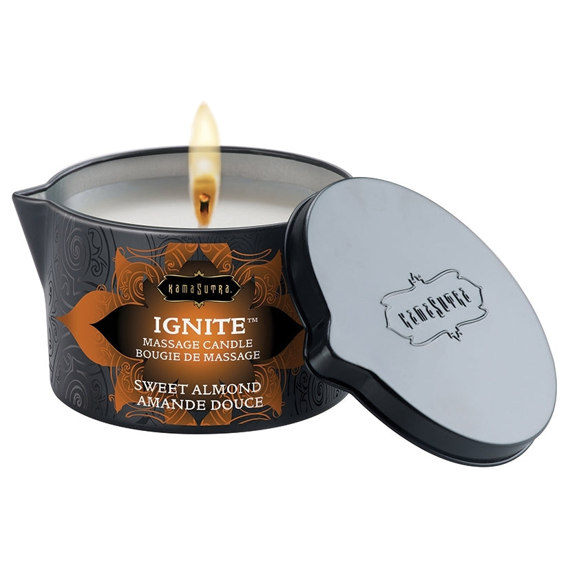 Kama Sutra Ignite Massage Candle-Sweet Almond 6oz - Image 2