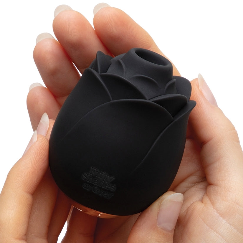 Fifty Shades of Grey Hearts & Flowers Black Rose Suction Vibe - Image 3
