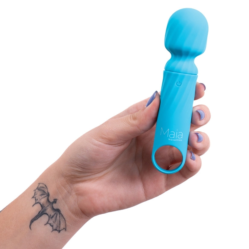 Maia Vibelite Dolly Rechargeable Silicone Mini Wand-Blue - Image 4