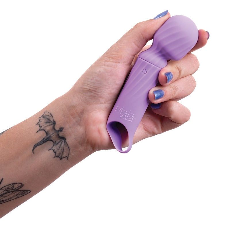 Maia Vibelite Dolly Rechargeable Silicone Mini Wand-Purple - Image 3