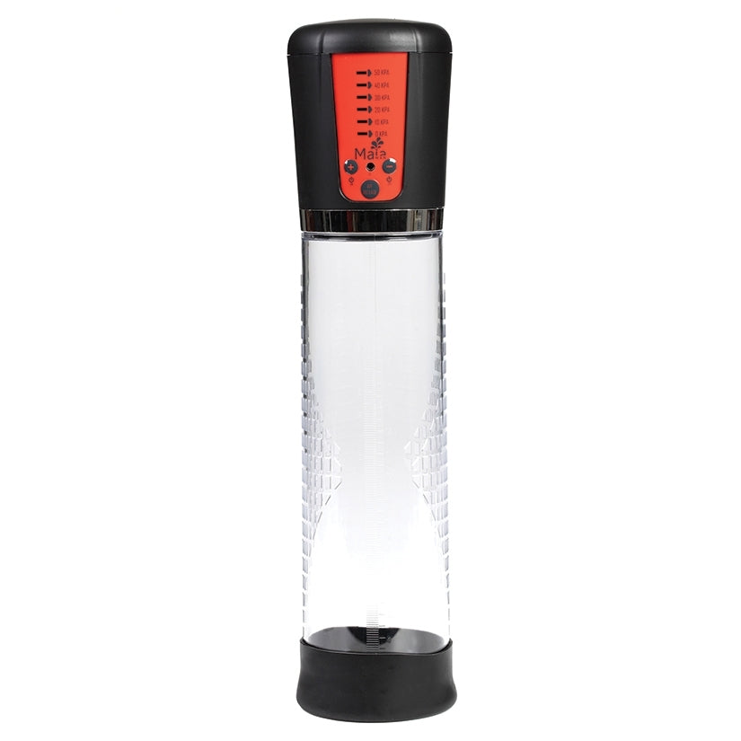 Maia Jackson Rechargeable Enlargement Penis Pump-Grey/Orange - Image 2