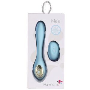 Maia Harmonie Remote Control Bendable Couples Vibrator-Blue 8.5"