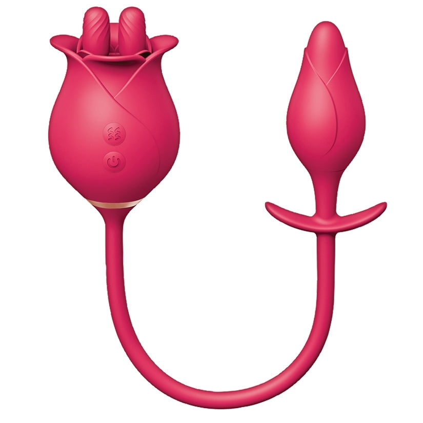 Clit-Tastic Tulip Finger Massager & Pleasure Plug-Red - Image 2