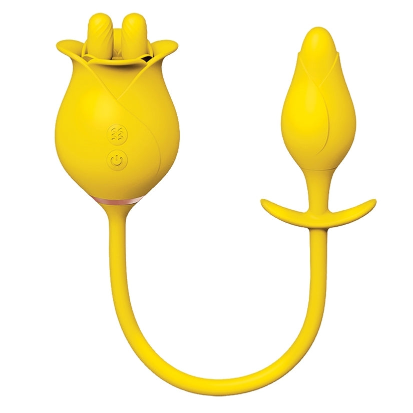 Clit-Tastic Tulip Finger Massager & Pleasure Plug-Yellow - Image 2