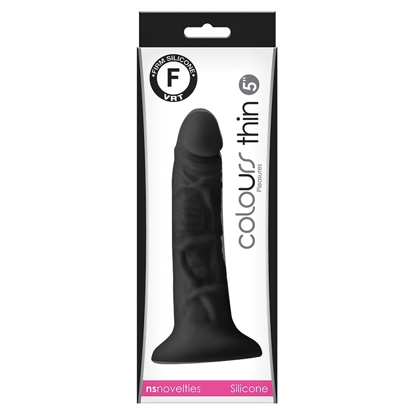 Colours Pleasures Thin Dildo-Black 5 - Image 4
