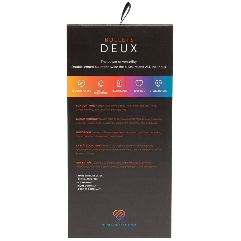 Sensuelle Double Ended Deux Bullet-Black - Image 3