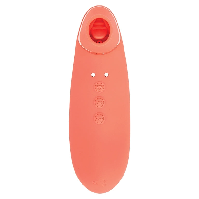 Sensuelle Trinitii 3-in-1 Suction Tongue-Coral - Image 2