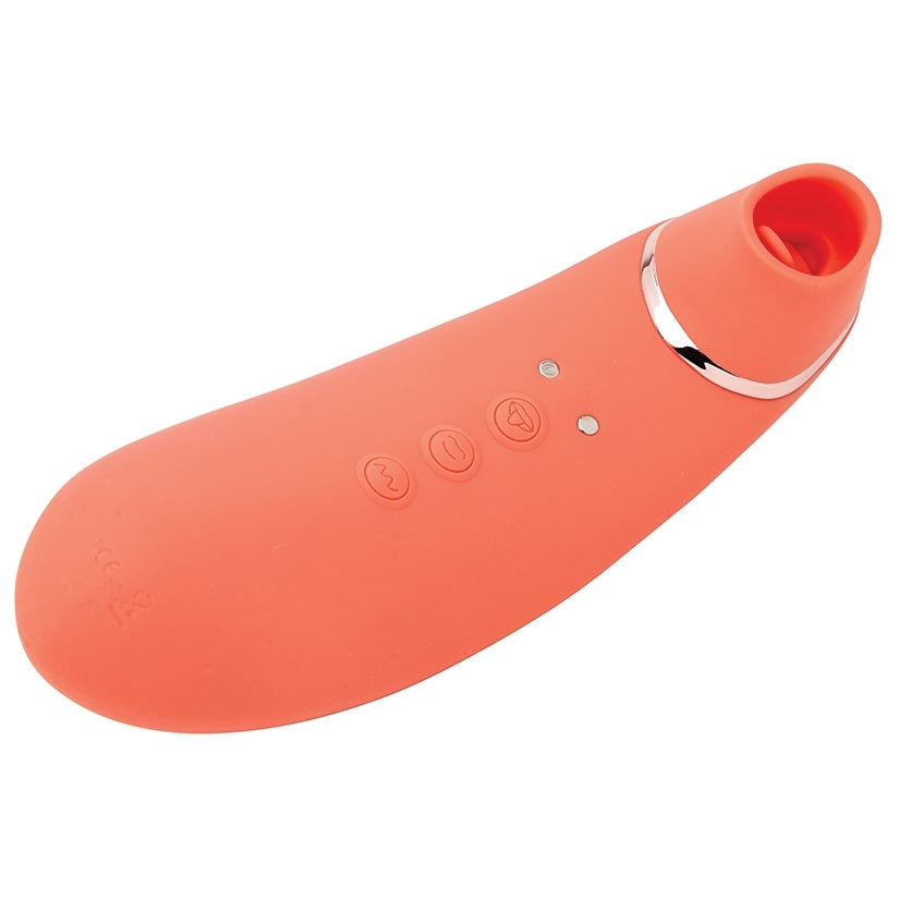 Sensuelle Trinitii 3-in-1 Suction Tongue-Coral - Image 3