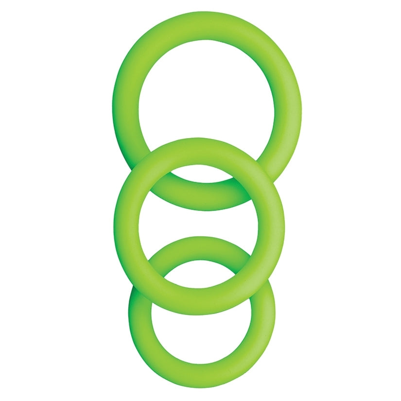 Ouch! Cock Ring Set 3pcs-Glow in the Dark - Image 2