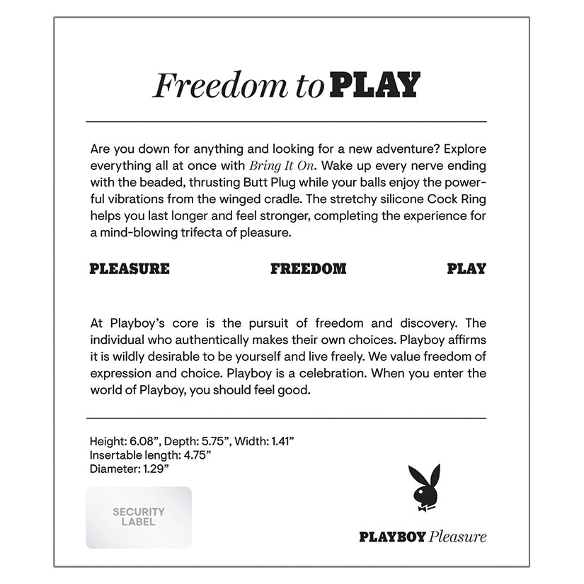 Playboy Bring It On Butt Plug - Image 2