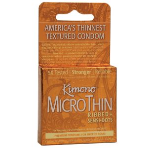Kimono MicroThin Ribbed SensiDots (3 Pack)