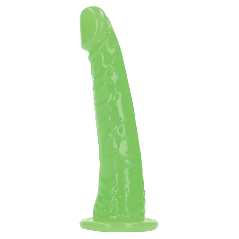 RealRock Slim Glow in the Dark Dildo-Green 6 - Image 2