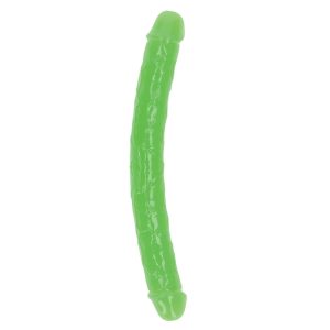 RealRock Glow in the Dark Double Dildo-Green 12