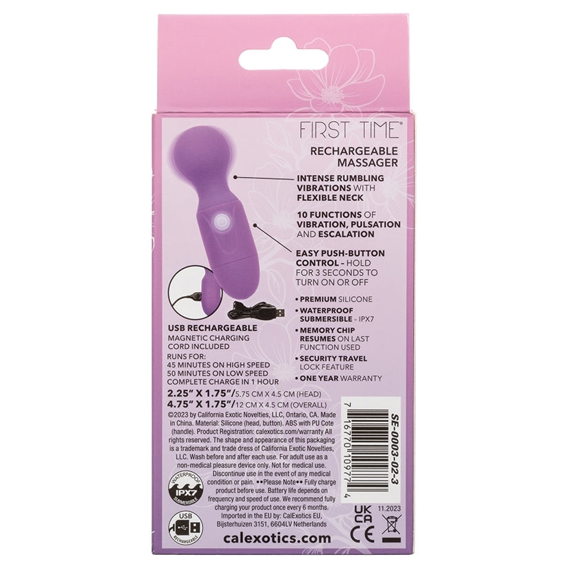 First Time Rechargeable Massager-Purple - Image 4