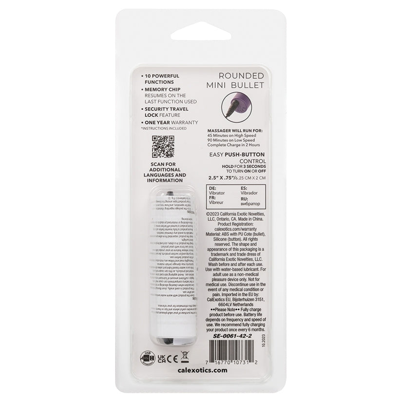 Turbo Buzz Rounded Mini Bullet-Purple - Image 4