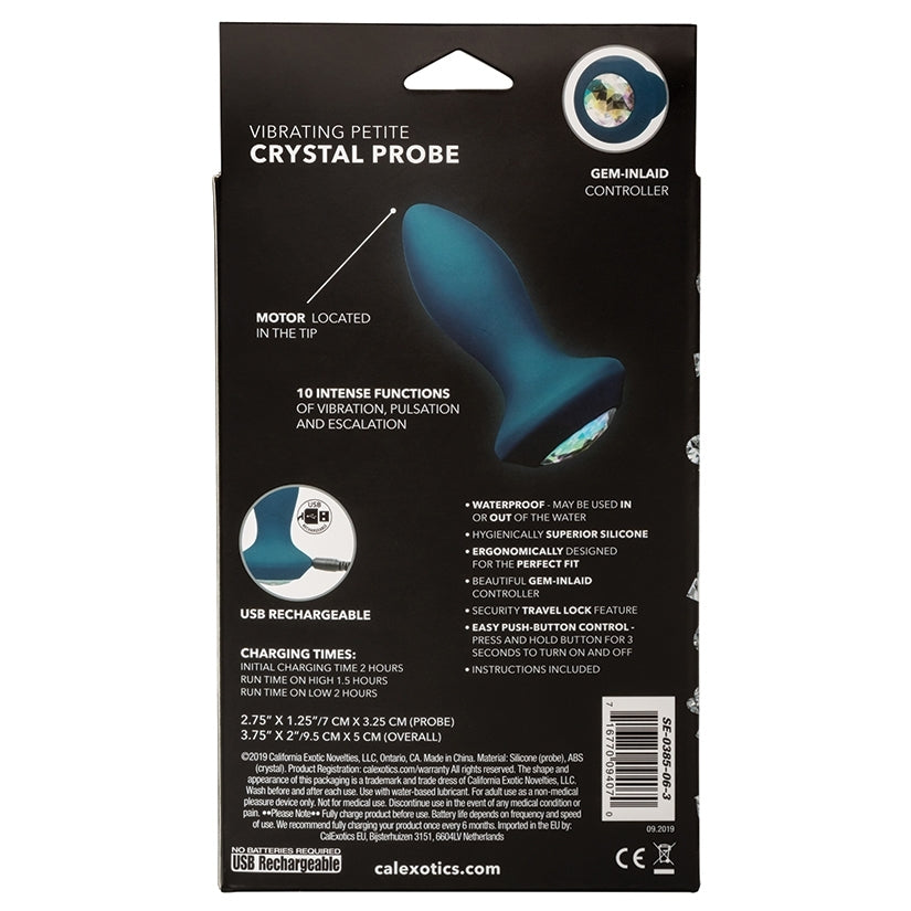 Power Gem Vibrating Petite Crystal Probe-Blue - Image 5