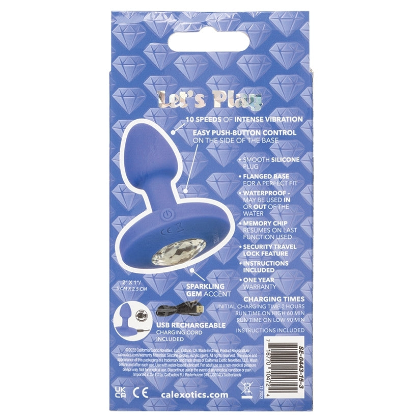 Cheeky Gems Rechargeable Vibrating Probe-Blue Small - Image 4