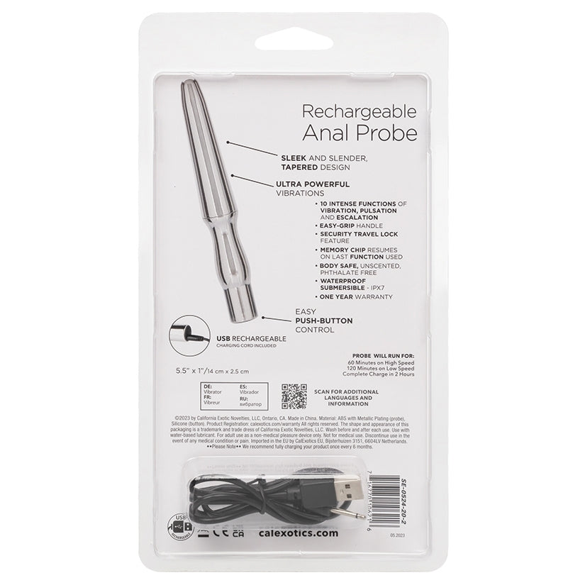 Rechargeable Anal Probe-Silver - Image 4